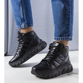 Černé zateplené sněhule Luz černá 1 Černé zateplené sněhule Luz černá 1