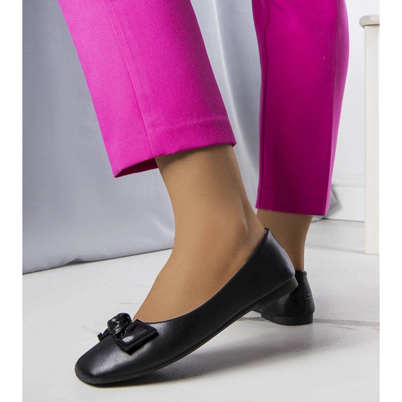 Černé balerínky s mašlí od Tabithy černá 1 Černé balerínky s mašlí od Tabithy černá 1