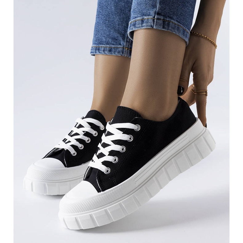 Černé tenisky na platformě Bellemare černá 1 Černé tenisky na platformě Bellemare černá 1