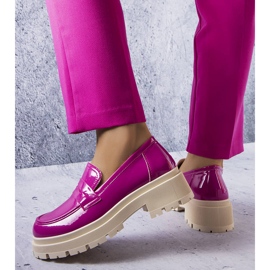 Růžové lakované boty od Phaneuf růžový 1