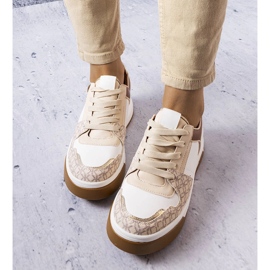 Hnědé tenisky zdobené monogramem Grandbois hnědý 1