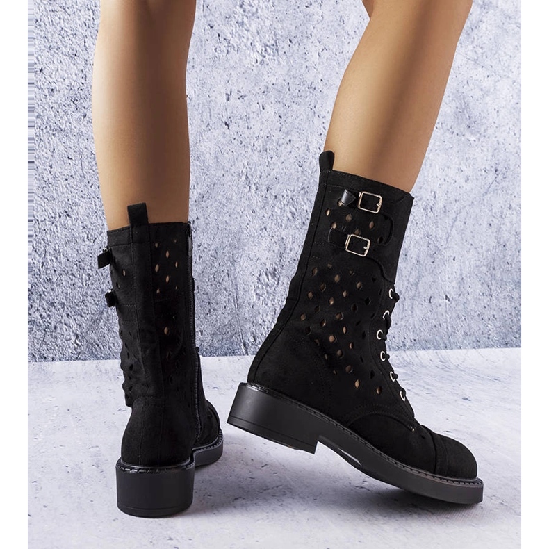 Legault černé prolamované boty černá 1