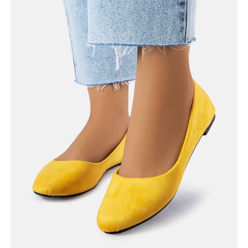 BM Žluté eko semišové balerínky od Donatien žlutá 1
