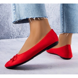 Červené balerínky s mašlí Chandonnet 1 Červené balerínky s mašlí Chandonnet 1