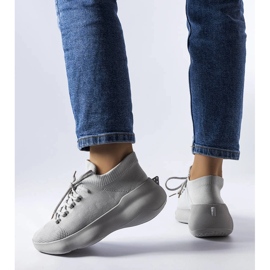 Šedé textilní tenisky od Lavallée šedá 1