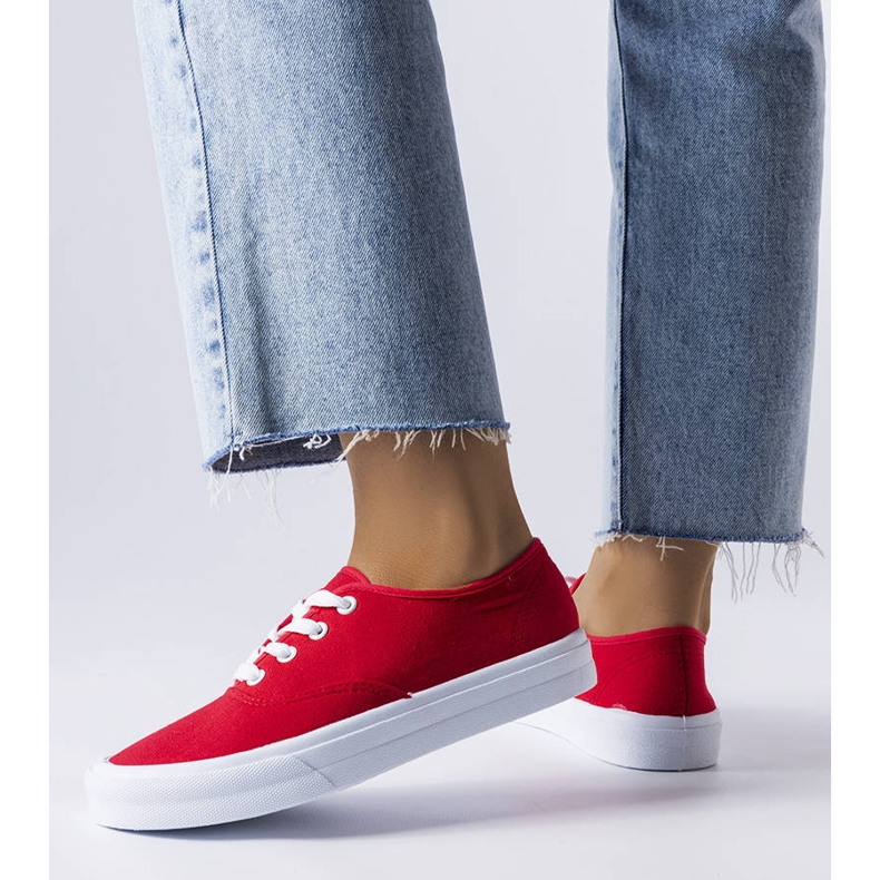 Červené látkové tenisky Fantina 1