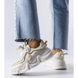 Béžové efektní tenisky od Desforges béžový 1