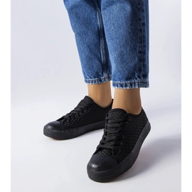 Černé tenisky z tkané látky od Thibodeau černý 1