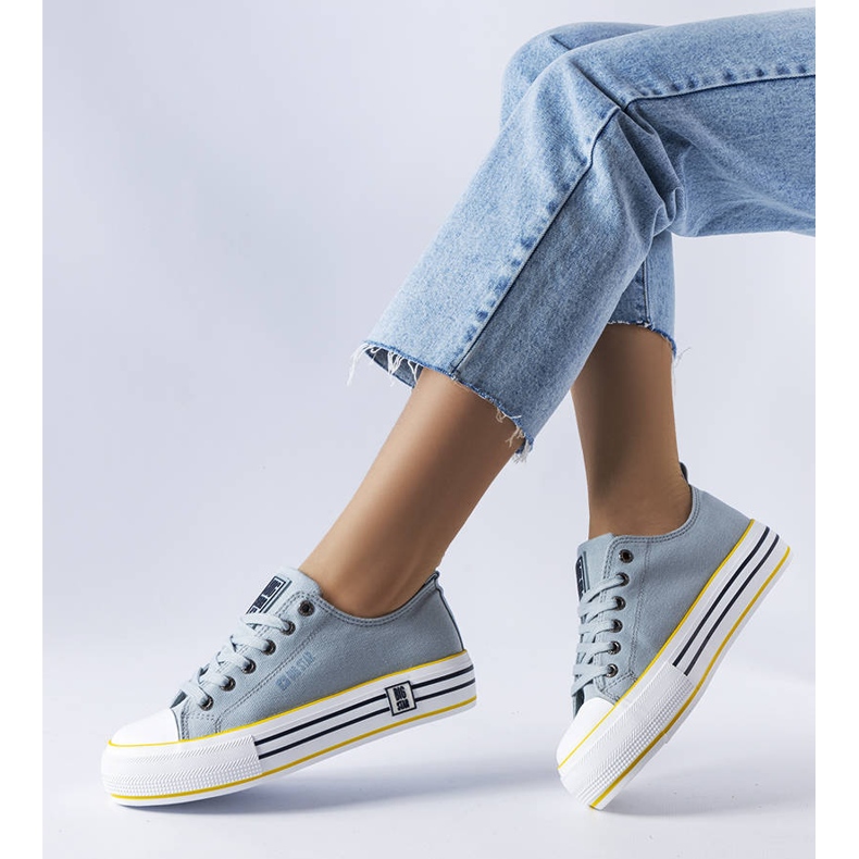 Modré tenisky na platformě od Big Star LL274183 modrý 1