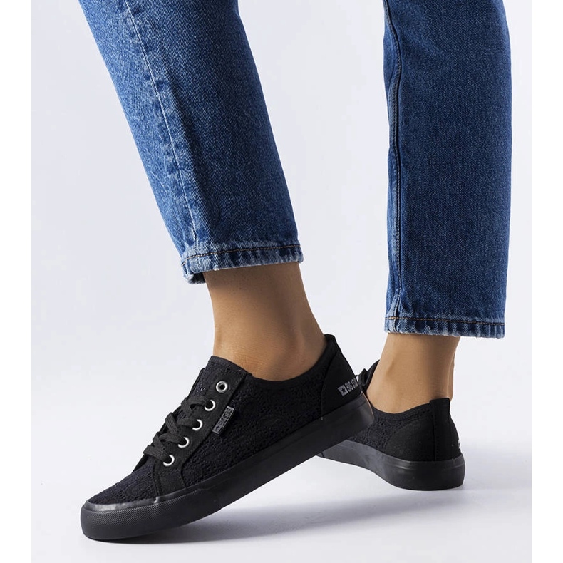 Černé krajkové tenisky Big Star JJ247064 černá 1