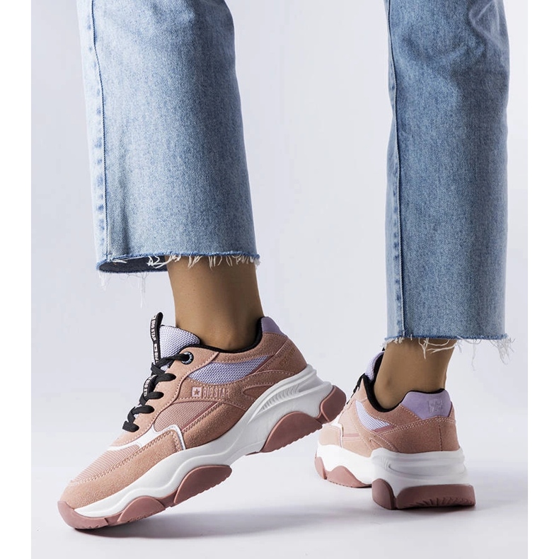 Růžové tenisky Big Star JJ274577 růžový 1