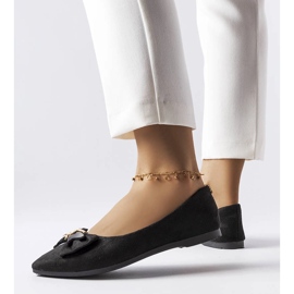 Jetté černé baleríny se špičatou špičkou černý 1