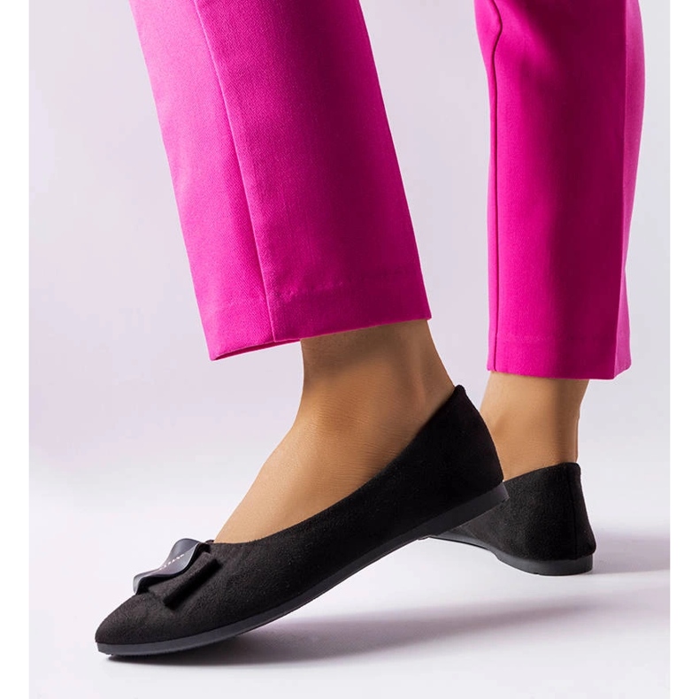 Černé baleríny zdobené kamínky Rémy černá 1