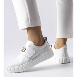 Bílé tenisky Vinceza na suchý zip bílý 1