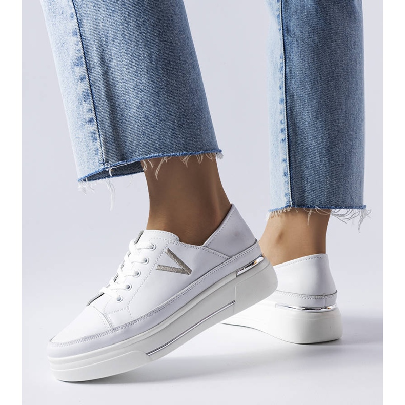 Vinceza Bílé světlé tenisky Vincez bílý 2