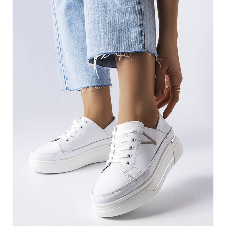 Vinceza Bílé světlé tenisky Vincez bílý 1