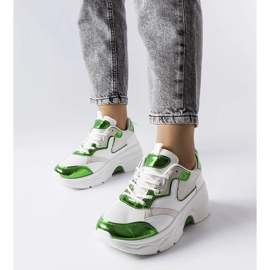 Bílé a zelené dámské tenisky značky Séguin bílý 1