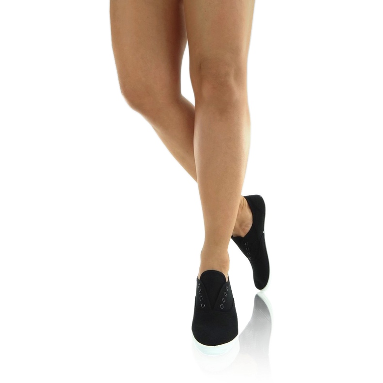 Plátěné oxford tenisky BS504 Black černý 1