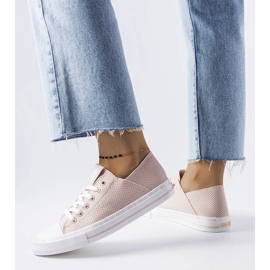 Béžové prolamované tenisky Big Star LL274015 béžový 1