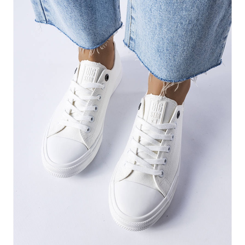 Bílé látkové tenisky Big Star KK274008 bílý 1