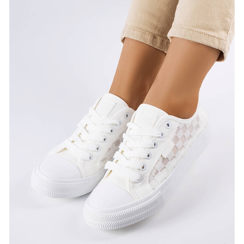 Bílé síťované tenisky Big Star LL274071 bílý 1