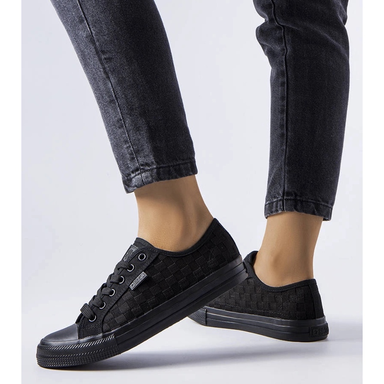 Černé síťované tenisky Big Star LL274072 černá 1