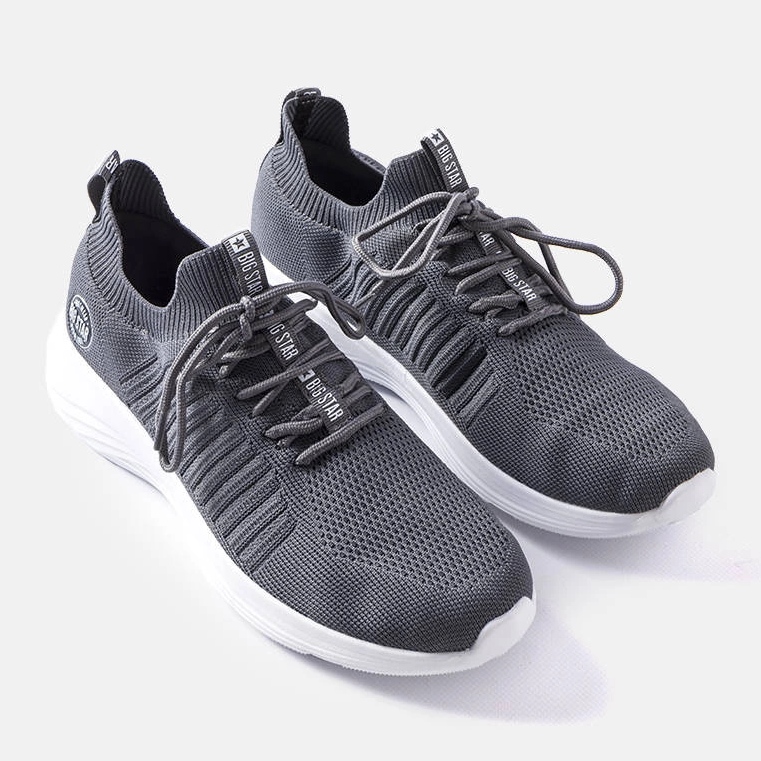 Šedé pánské tenisky Big Star JJ174290 šedá 1