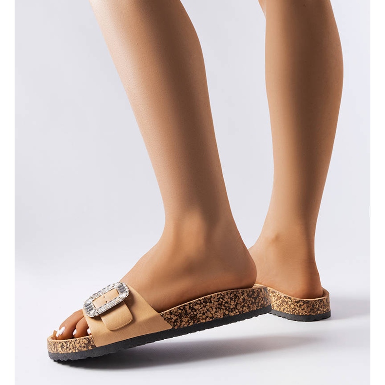 Hnědé sklíčka zdobené zirkony Millicent hnědý 1