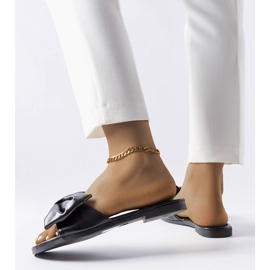 BM Černé elegantní sandály s mašlí od Garnier černá 1