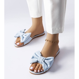 BM Modré elegantní sandály s mašlí od Garnier modrý 1