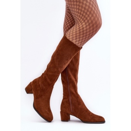 Sergio Leone Klasické hnědé semišové boty Harpen hnědý 1