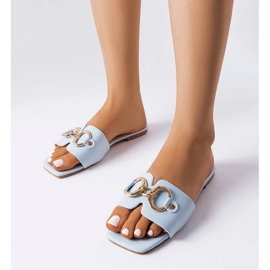 Modré elegantní skluzavky s řetízkem od Corbin modrý 1