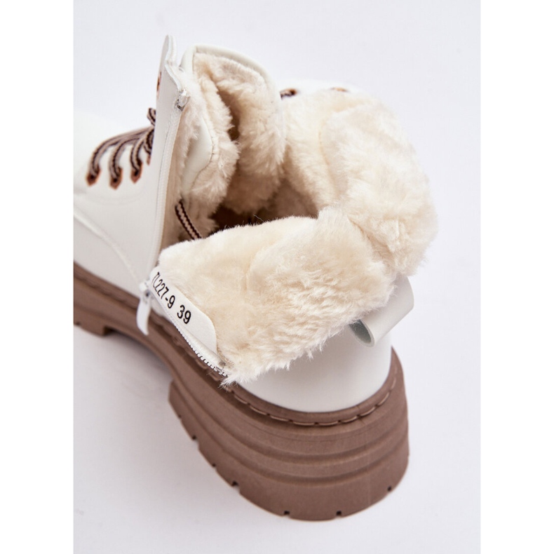 Dámské trapery s kožešinou, bílý Fenan 2