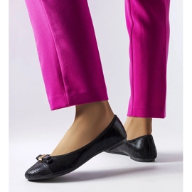 Černé elegantní balerínky s mašlí od Lastra černý 1