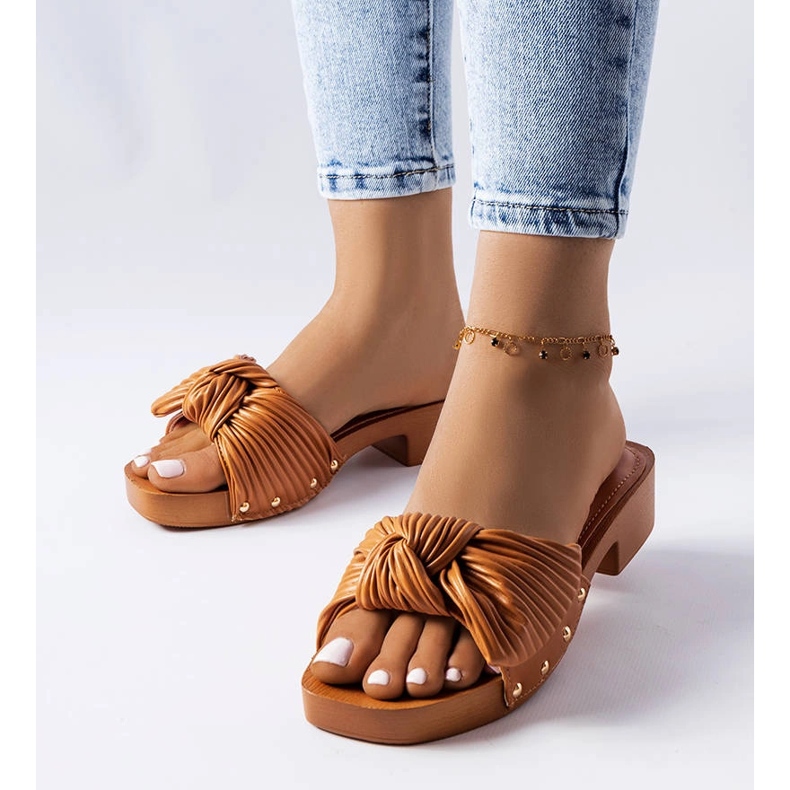 Rochefort hnědé jezdce na nízkém podpatku hnědý 1