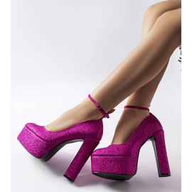 Růžové třpytivé lodičky od Bellamy růžový 1