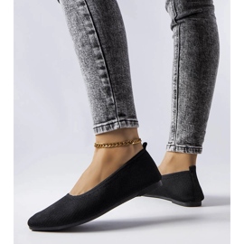 Černé látkové baleríny od Drouin černý 1