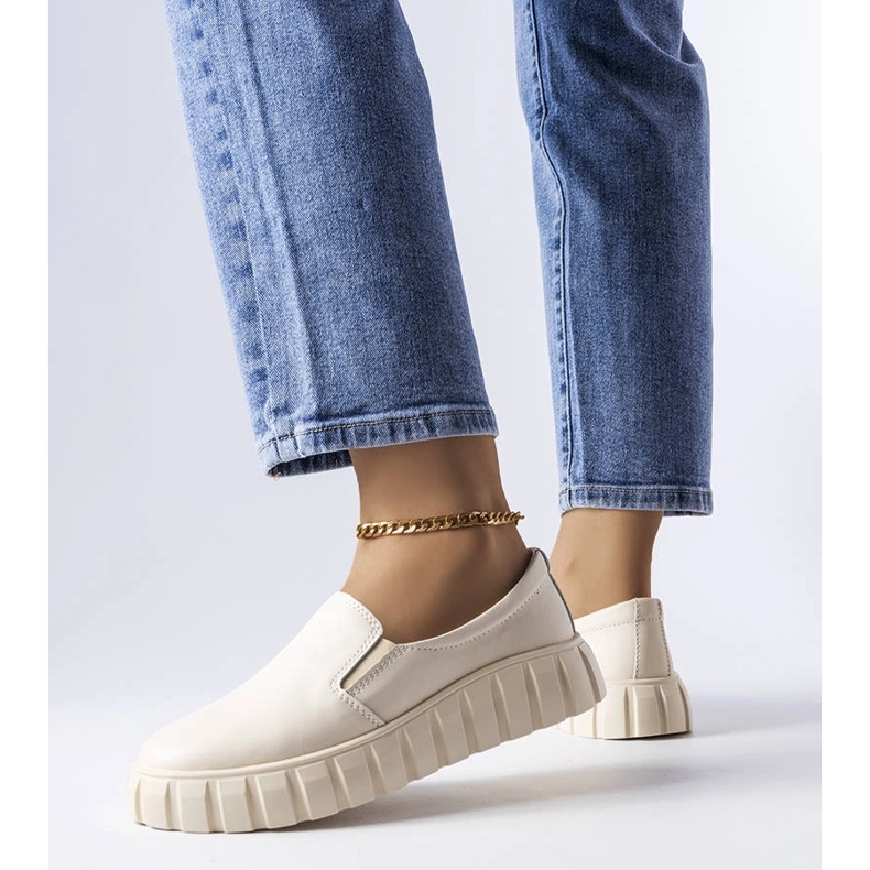 Béžové brogues LS5379 Taupe béžový 1