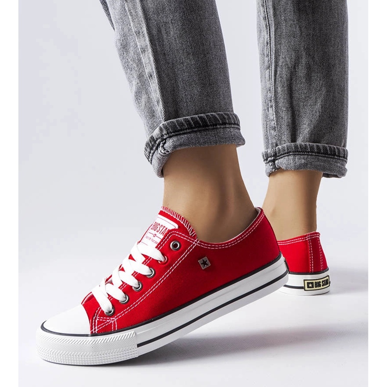 Červené klasické tenisky Big Star T274020603 1