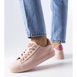 Růžové látkové tenisky od Big Star LL274095 růžový 1 Růžové látkové tenisky od Big Star LL274095 růžový 1