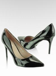 Lakované podpatky Wave Side Black černý 2