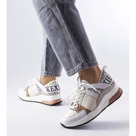 Venezia Bílé a růžové tenisky od Vinceze bílý 1 Venezia Bílé a růžové tenisky od Vinceze bílý 1