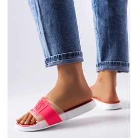 Růžové gumové pantofle z Paříže růžový 1