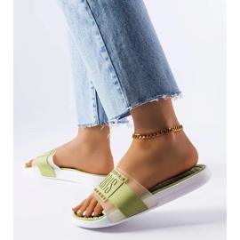 Zelené gumové pantofle z Paříže zelený 1