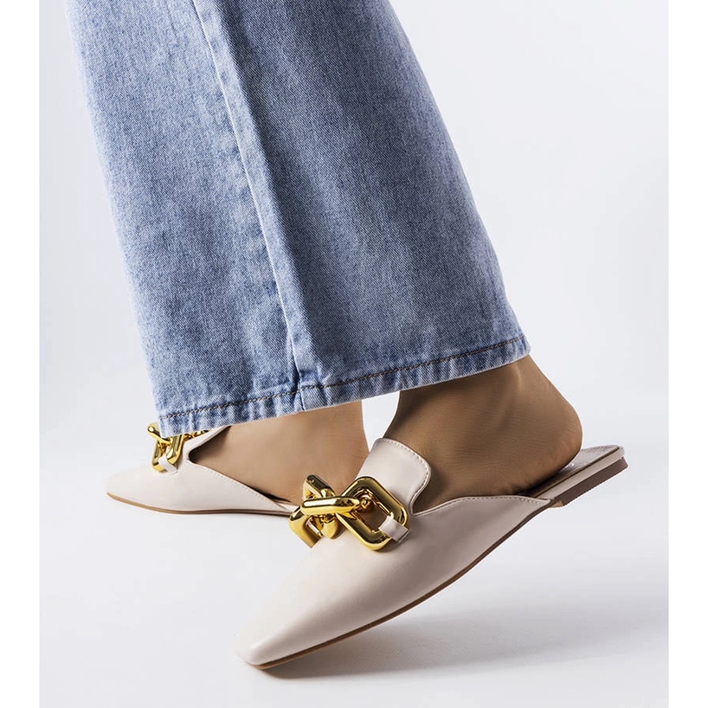 Béžové jezdce s řetízkem Hickory béžový 1