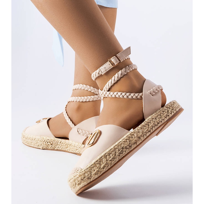 Béžové šněrovací espadrilky od Parent béžový 1