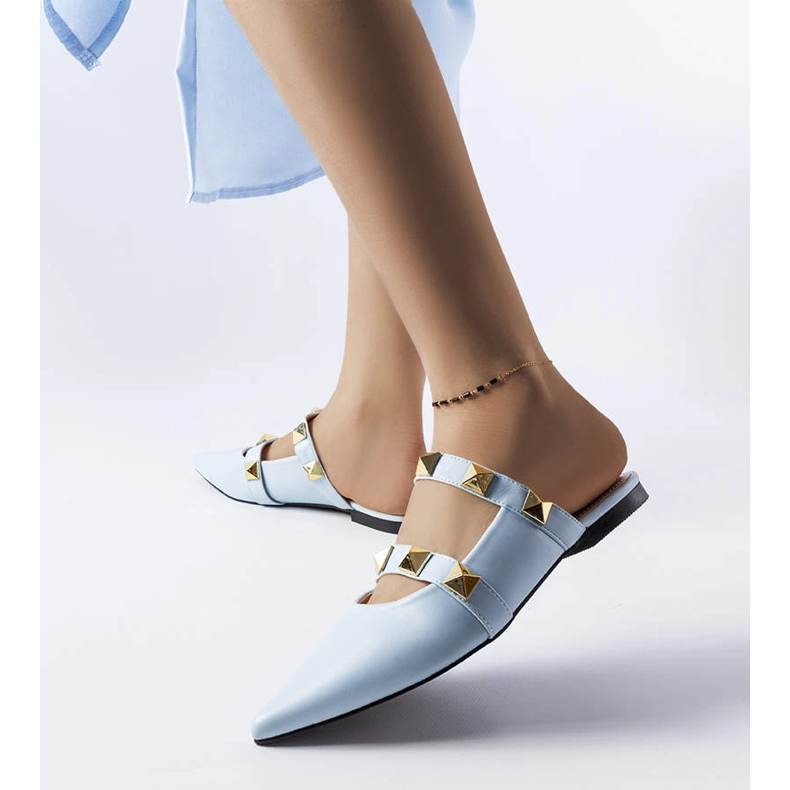 Modré sandály s cvočky od Ruckman modrý 1