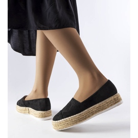 Černé espadrilky na platformě od Beaudry černý 1