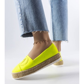 Neonové espadrilky na platformě od Southfield žluť 1