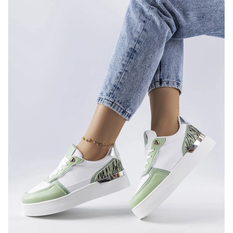 Zelené tenisky na platformě Tooele zelená 1 Zelené tenisky na platformě Tooele zelená 1